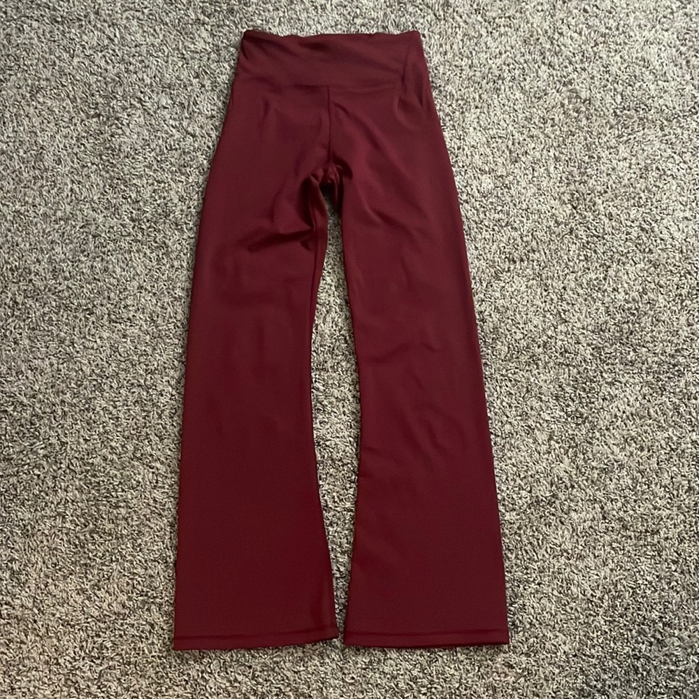 Red amazon flare leggings (size small, thick material-could fit medium)worn once